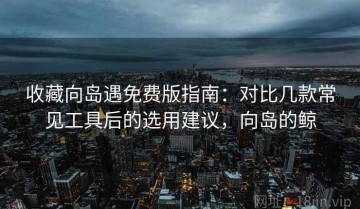 收藏向岛遇免费版指南：对比几款常见工具后的选用建议，向岛的鲸