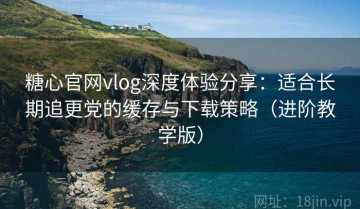 糖心官网vlog深度体验分享：适合长期追更党的缓存与下载策略（进阶教学版）