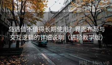 岛遇值不值得长期使用？界面布局与交互逻辑的详细说明（进阶教学版）