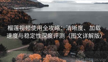 榴莲视频使用全攻略：清晰度、加载速度与稳定性深度评测（图文详解版）