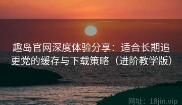 趣岛官网深度体验分享：适合长期追更党的缓存与下载策略（进阶教学版）