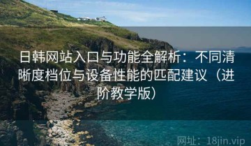 日韩网站入口与功能全解析：不同清晰度档位与设备性能的匹配建议（进阶教学版）