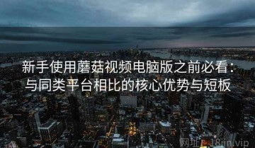 新手使用蘑菇视频电脑版之前必看：与同类平台相比的核心优势与短板