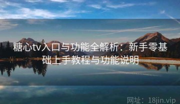 糖心tv入口与功能全解析：新手零基础上手教程与功能说明