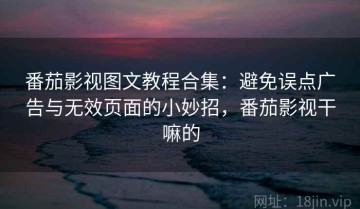 番茄影视图文教程合集：避免误点广告与无效页面的小妙招，番茄影视干嘛的