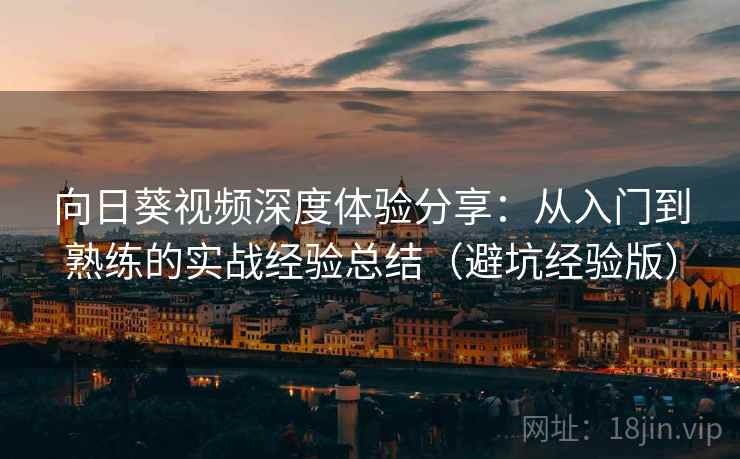 向日葵视频深度体验分享：从入门到熟练的实战经验总结（避坑经验版）