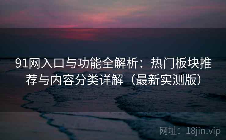 91网入口与功能全解析：热门板块推荐与内容分类详解（最新实测版）