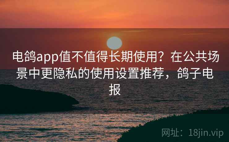 电鸽app值不值得长期使用？在公共场景中更隐私的使用设置推荐，鸽子电报