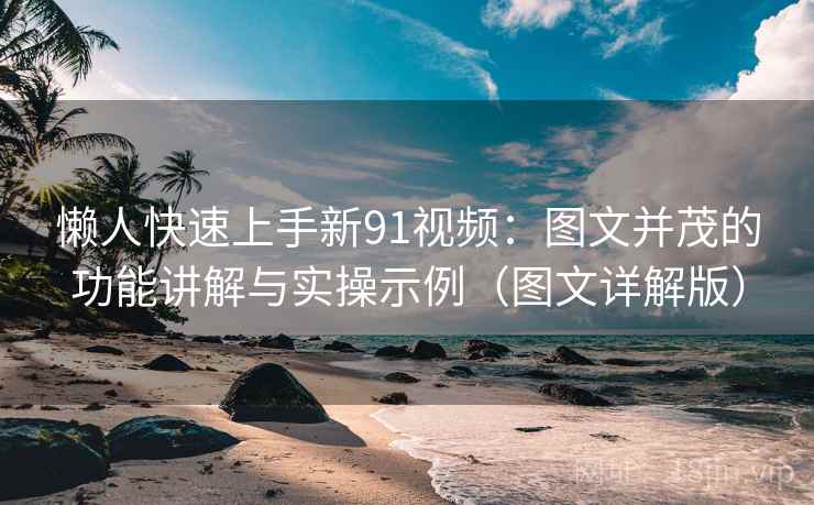 懒人快速上手新91视频：图文并茂的功能讲解与实操示例（图文详解版）