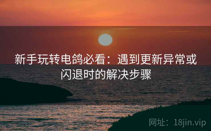 新手玩转电鸽必看:遇到更新异常或闪退时的解决步骤 新手玩转电鸽必看:遇到更新异常或闪退时的解决步骤